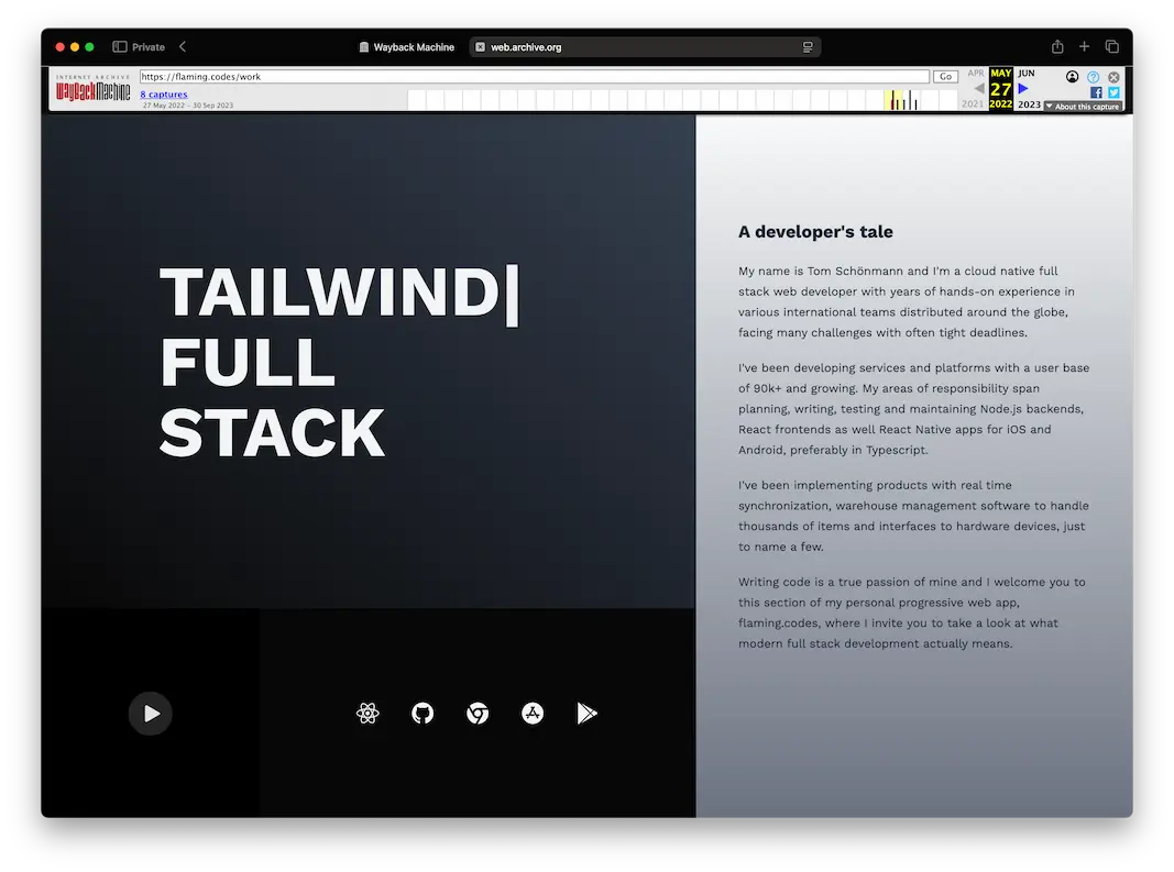 A bento-grid style "About" page that leaned into visual storytelling.
