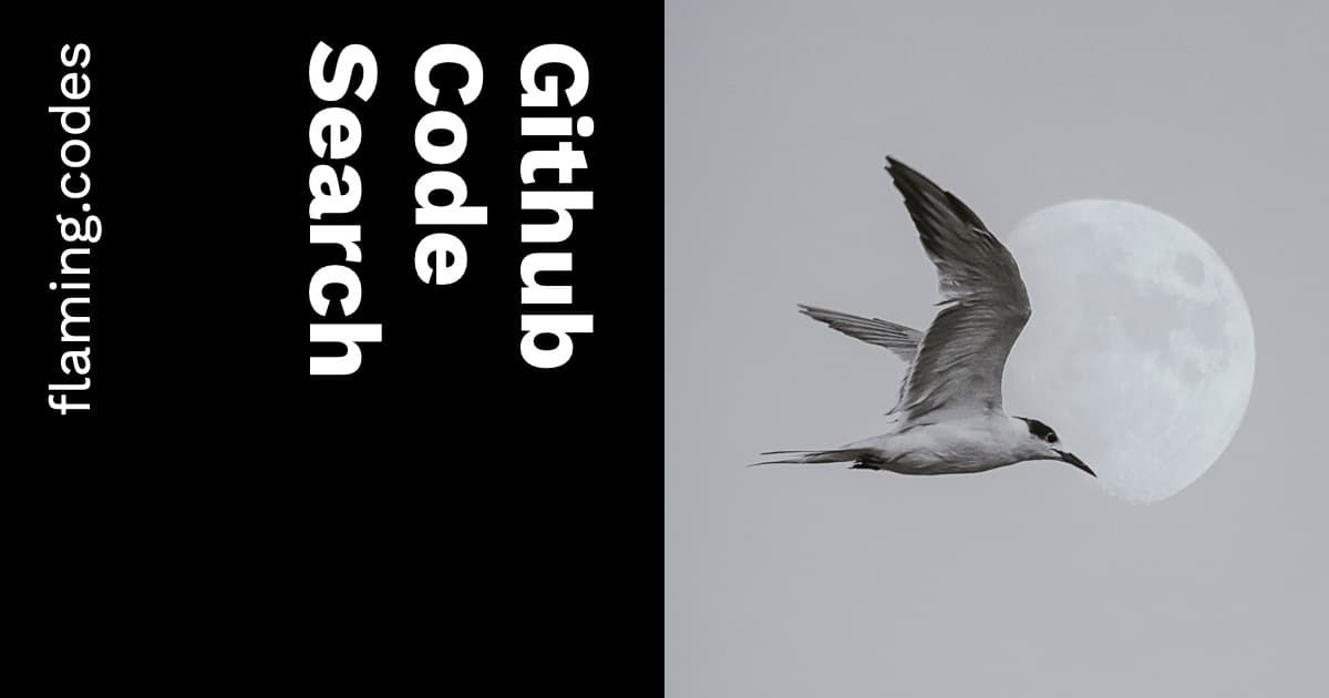 Github Code Search to quickly find code in all repositories | flaming.codes